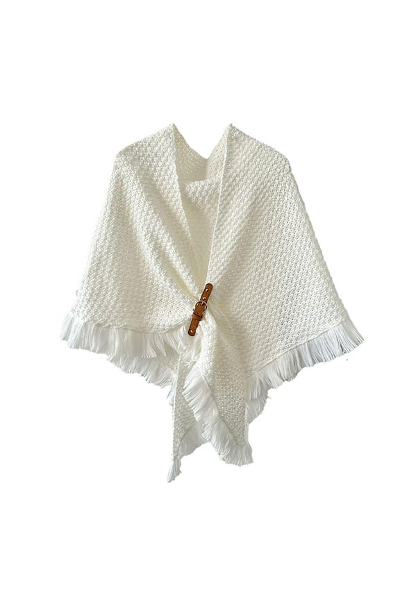 Scarf Womens Large Front Poncho Sweater Wrap Topper Knitted Elegant Shawls Cape