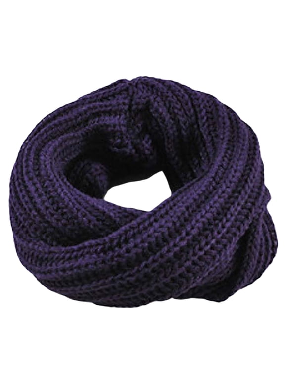 Scarf for Unisex, Soft Thick Ribbed Knit Infinity Circle Loop Scarf Winter Neck Collar Warmer Outdoor Neck Wrap Gift Accessory