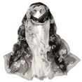 thumbnail image 1 of Scarf for Women 160*50cm Flower Print Long Soft Wrap Scarves Silk Shawl Scarves Bandanas, 1 of 4