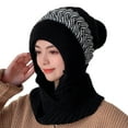 thumbnail image 1 of Scarf for Women Fashion Accessories Women Winter Slouchy Knit Warm Hats Wool Cap Scarf Integrated Pullover Cap Cute Parent Child Knitted Hat, 1 of 6