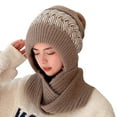 thumbnail image 1 of Scarf for Women Fashion Accessories Women Winter Slouchy Knit Warm Hats Wool Cap Scarf Integrated Pullover Cap Cute Parent Child Knitted Hat, 1 of 6