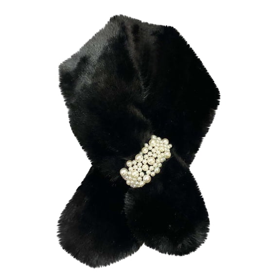 Scarf for Women Fuzzy Scarf Thick Warm Scarves Soft Large Scarves Long Shawl Soft Wraps Women's Fashion Scarves Black One Size