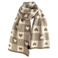 thumbnail image 1 of Scarf for Women Plaid Scarf Thick Warm Cold Weather Lined Long Scarves Large Scarves Knit Wraps Fall Scarves C One Size, 1 of 9