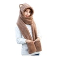 thumbnail image 1 of Scarf for Women Scarves for Women Lightweight Women Cute Thick Hat Ear Protectors Warm Plush Hat Scarf Gloves Set, 1 of 7