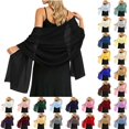 thumbnail image 1 of Scarf for Women Solid Chiffon Shawl Wraps Lightweight Sheer Scarf Stole for Wedding Evening Party Formal Dress Cover Up, 1 of 8