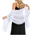 thumbnail image 1 of Scarf for Women Solid Chiffon Shawl Wraps Lightweight Sheer Scarf Stole for Wedding Evening Party Formal Dress Cover Up, 1 of 7