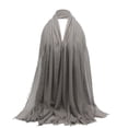 thumbnail image 1 of Scarf for Women Winter Scarf Ladies' Solid Color Pleated Cotton Linen Scarf: Versatile Sunscreen Air Conditioning Shawl, 1 of 2