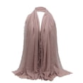 thumbnail image 1 of Scarf for Women Winter Scarf Ladies' Solid Color Pleated Cotton Linen Scarf: Versatile Sunscreen Air Conditioning Shawl, 1 of 2