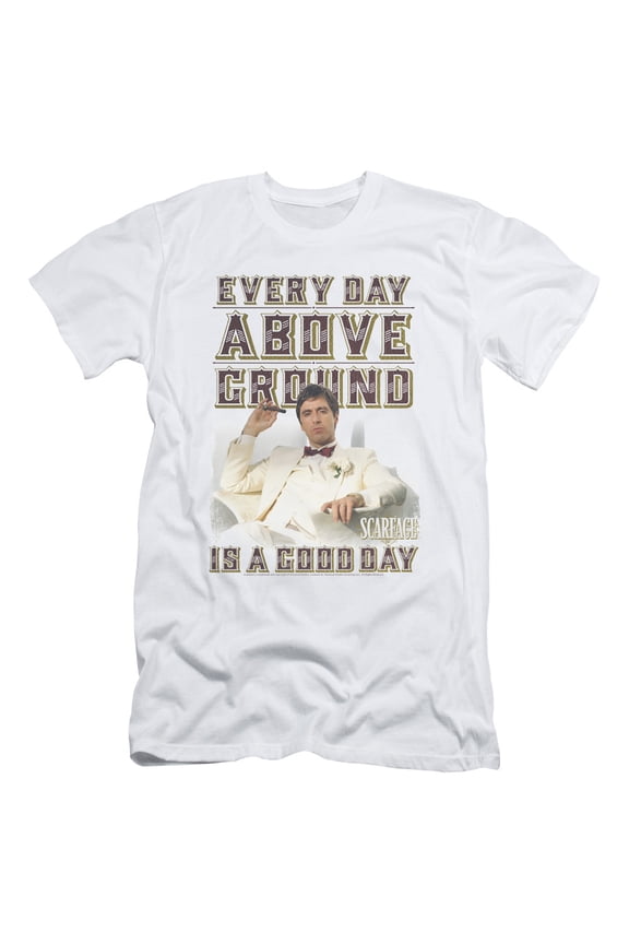Scarface Above Ground S/S Adult 30/1 T-Shirt White