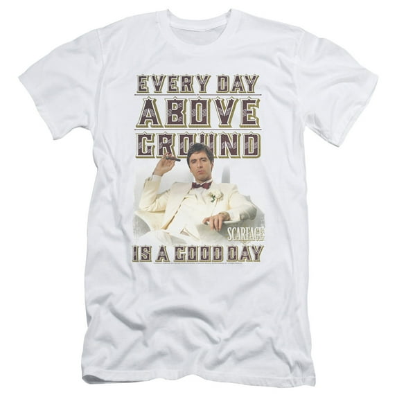 Scarface Above Ground S/S Adult 30/1 T-Shirt White