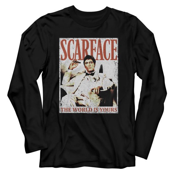 Scarface Always Black Adult Long Sleeve T-Shirt