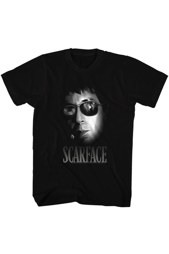 Scarface Aviators Black Adult T-Shirt