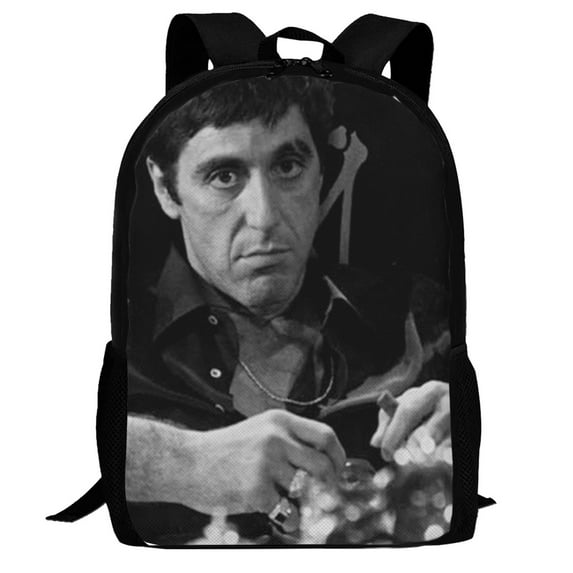 Scarface Backpack, 3d Printed Laptop Backpack, Water Resistant Computer Backpack, 16.5x12.5x5.5 Inch