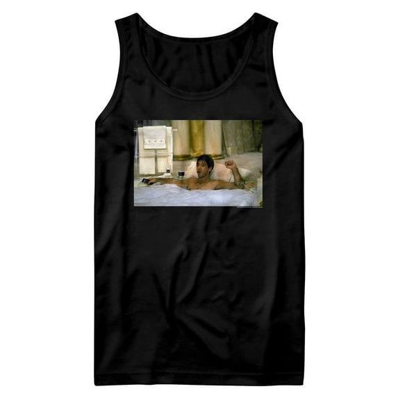 Scarface Bubble Bath Black Adult Tank Top