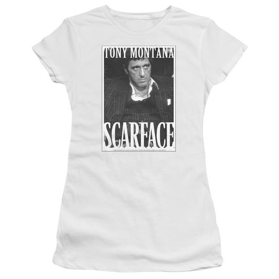 Scarface - Business Face - Juniors Teen Girls Cap Sleeve Shirt - XX-Large