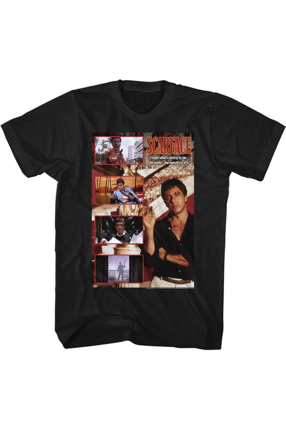 Scarface Composite Black Adult T-Shirt