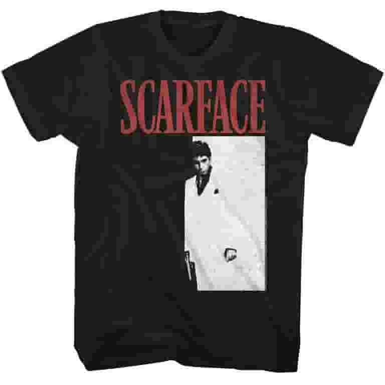 Scarface Black And White Movie Poster Graphic T-Shirt Scarface Black And White Movie Poster Graphic T-Shirt