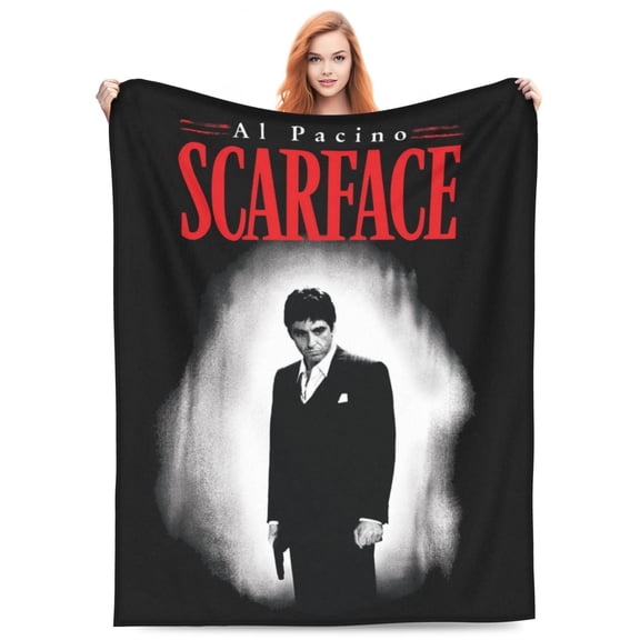 Scarface Flannel Blanket Funny Ultra-Soft Micro Warm Throw Blanket Fleece Blanket Interesting Gift 80"X60"