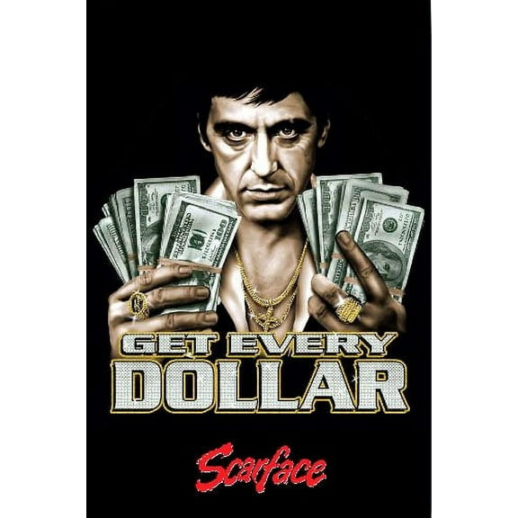 Scarface Get Every Dollar Movie Poster Metal Sign Art Print 8x12 Square Adults Poster Time