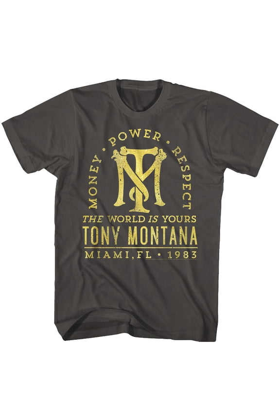 Scarface Gold Text Smoke T-Shirt