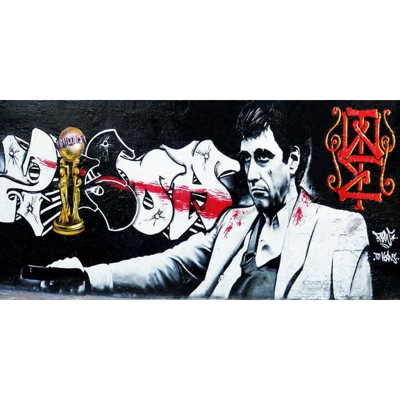 Scarface Graffiti - CANVAS OR PRINT WALL ART