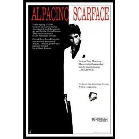 Scarface Laminated & Framed Poster (24 x 35)