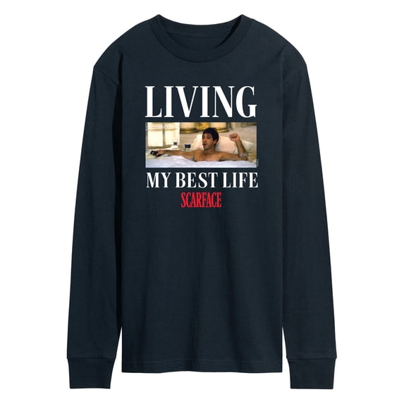 Scarface - Living My Best Life Long Sleeve Graphic T-Shirt