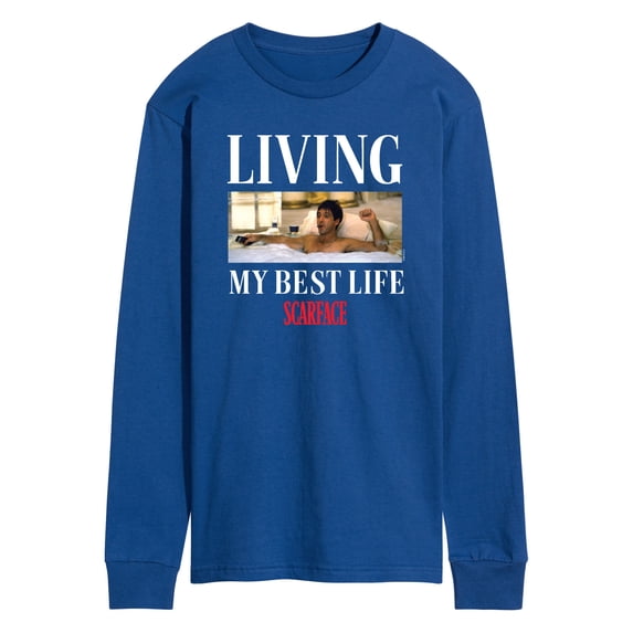 Scarface - Living My Best Life Long Sleeve Graphic T-Shirt