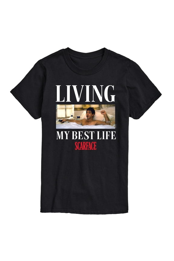 - Living My Best Life - Men's Short Sleeve Graphic T-Shirt