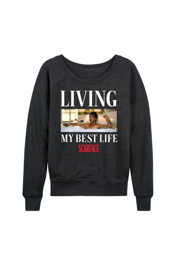 - Living My Best Life - Women's French Terry Long Sleeve Shirt