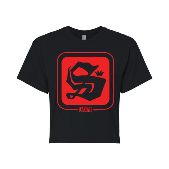 Scarface - Logo Symbol - Juniors Cropped Short Sleeve Graphic T-Shirt