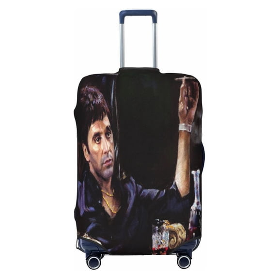 Scarface Luggage Cover Approved Travel Suitcase Protector Elastic Washable Baggage Covers For 22-24 Inch Luggage
