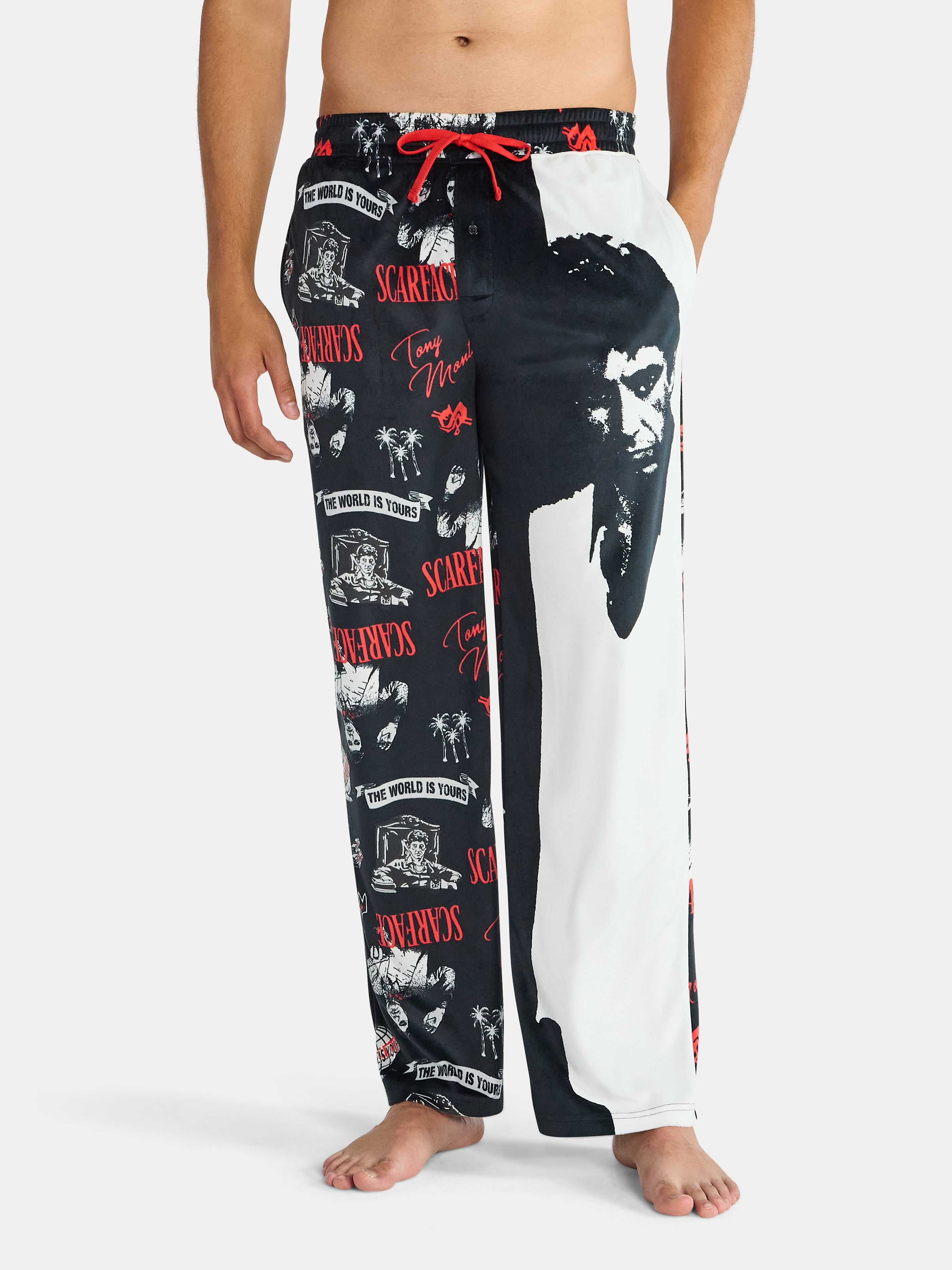 Scarface Men's and Big Men's Split Leg Graphic Pants, Sizes S-2XL
