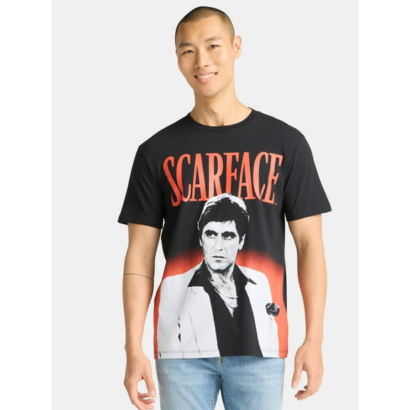 Scarface, Men's & Big Men's Graphic Tee Shirt, Tony Big, Sizes S-3XL