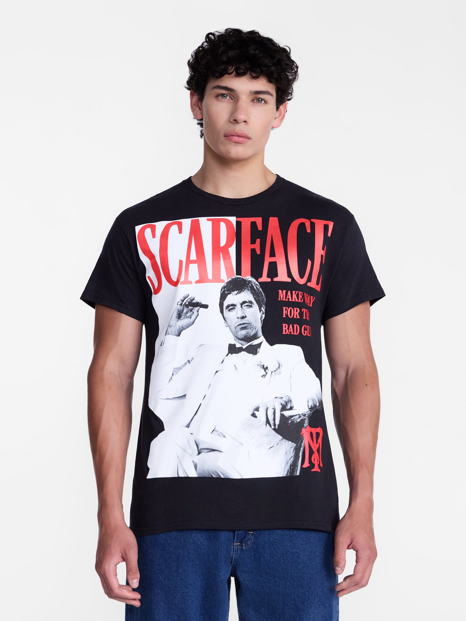 Scarface Men's and Big Men's Tony Poster Graphic Tee, Sizes S-3XL