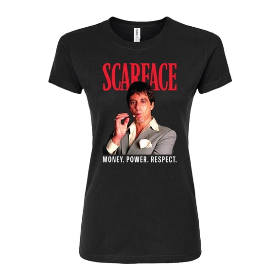 Scarface - Money Power Respect - Juniors Fitted Short Sleeve Graphic T-Shirt