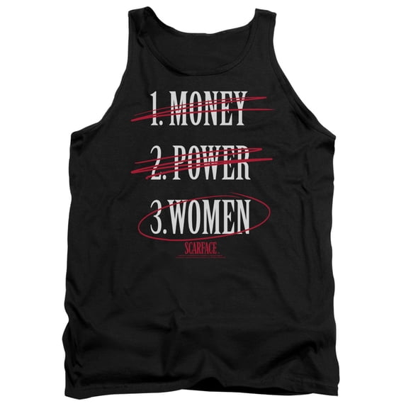 Scarface Money Power Women Adult Tank Top Black