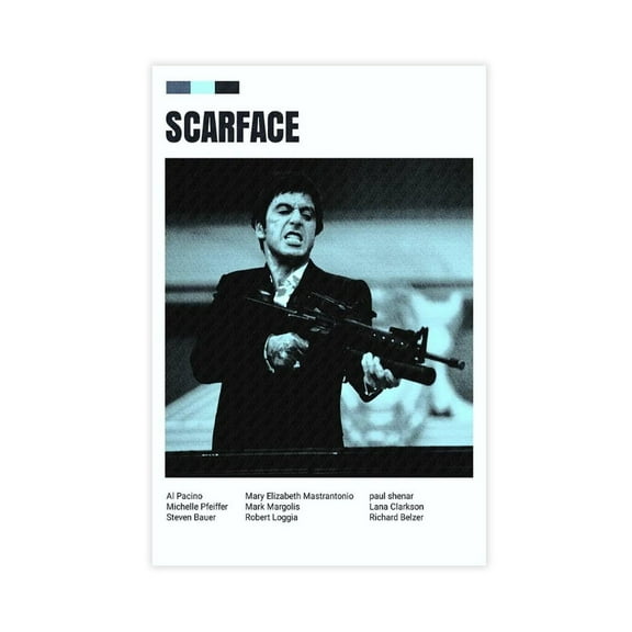 Scarface Movie Poster(4) Canvas Poster Wall Art Decor Print Picture Paintings for Living Room Bedroom Decoration
