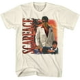 thumbnail image 1 of Scarface Palm Tree Sunset Bg Natural Adult T-Shirt, 1 of 2