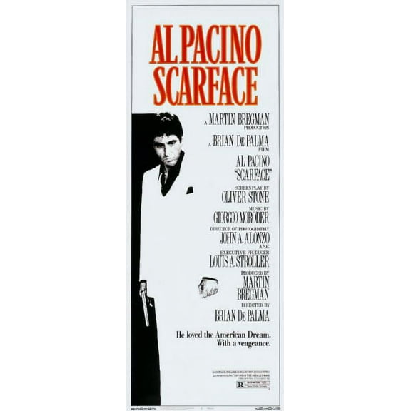 Scarface Poster Movie Poster Insert 14x36 Unframed, Age: Adults Best Posters