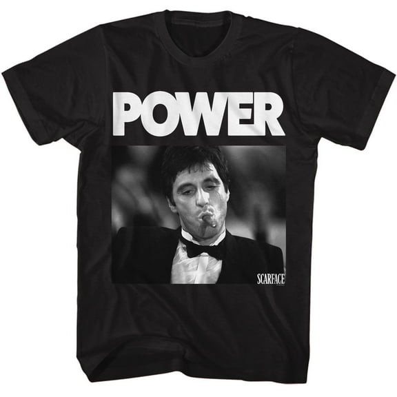 Scarface Power Black Adult T-Shirt