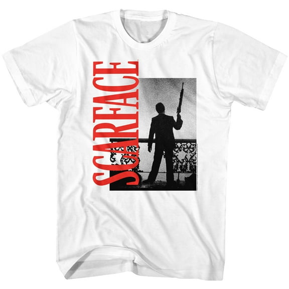 Scarface Red Logo White Adult T-Shirt