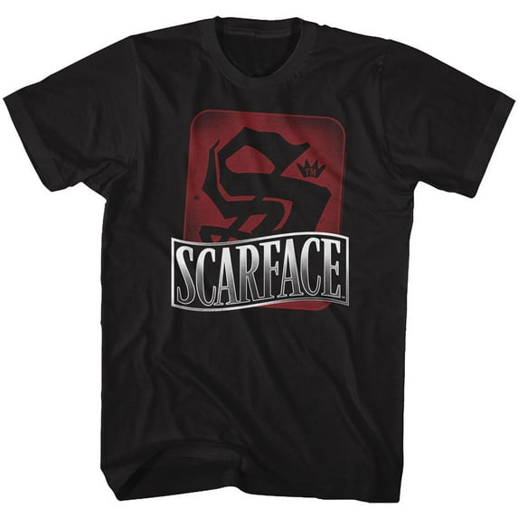 Scarface S Is For Scarface Black Adult T-Shirt