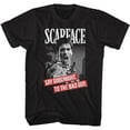 thumbnail image 1 of Scarface Say Goodnight Black Adult T-Shirt, 1 of 2