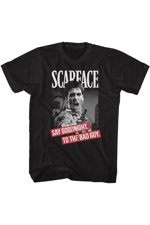 Scarface Say Goodnight Black T-Shirt