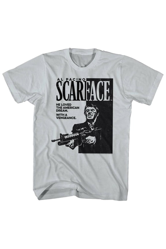 -SCARFACE-SILVER ADULT S/S TSHIRT-XXXL