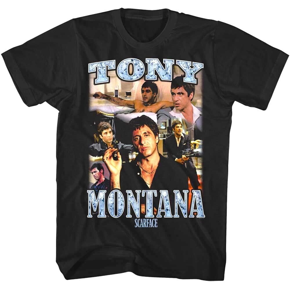 Scarface Screenshot Men&aposs Tshirt The Actions Of Tony Montana Movie