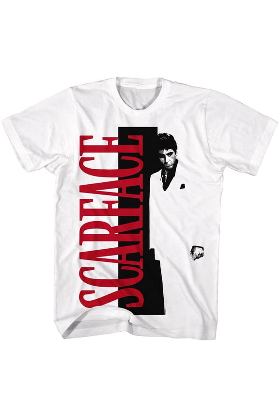 Scarface Sf Split White Adult T-Shirt M