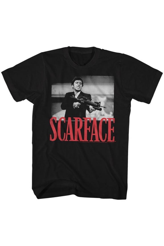 Scarface Shootah Black Adult T-Shirt 4Xl