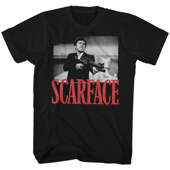 Scarface Shootah Black Adult T-Shirt